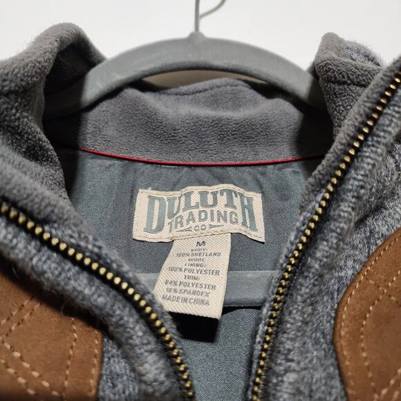 Duluth Trading men's windproof Shetland wool zip up jacket grey size medium - Picture 4 of 8